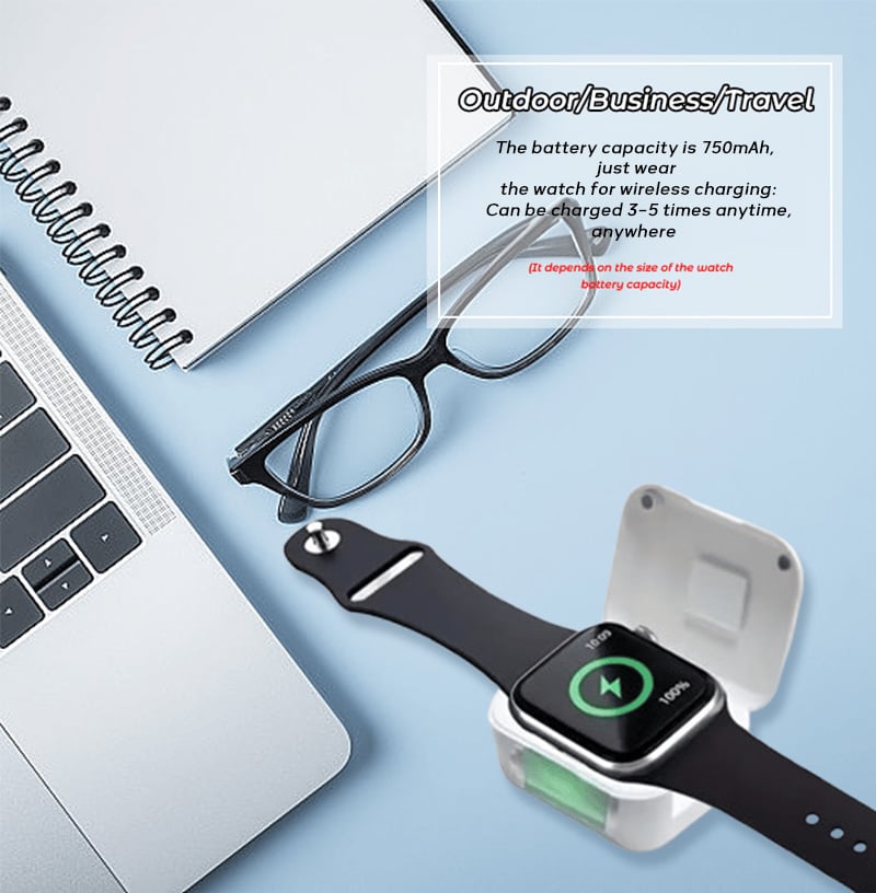 🔥Supertilbud! 38% rabat! - Bærbar trådløs powerbank til smartwatches