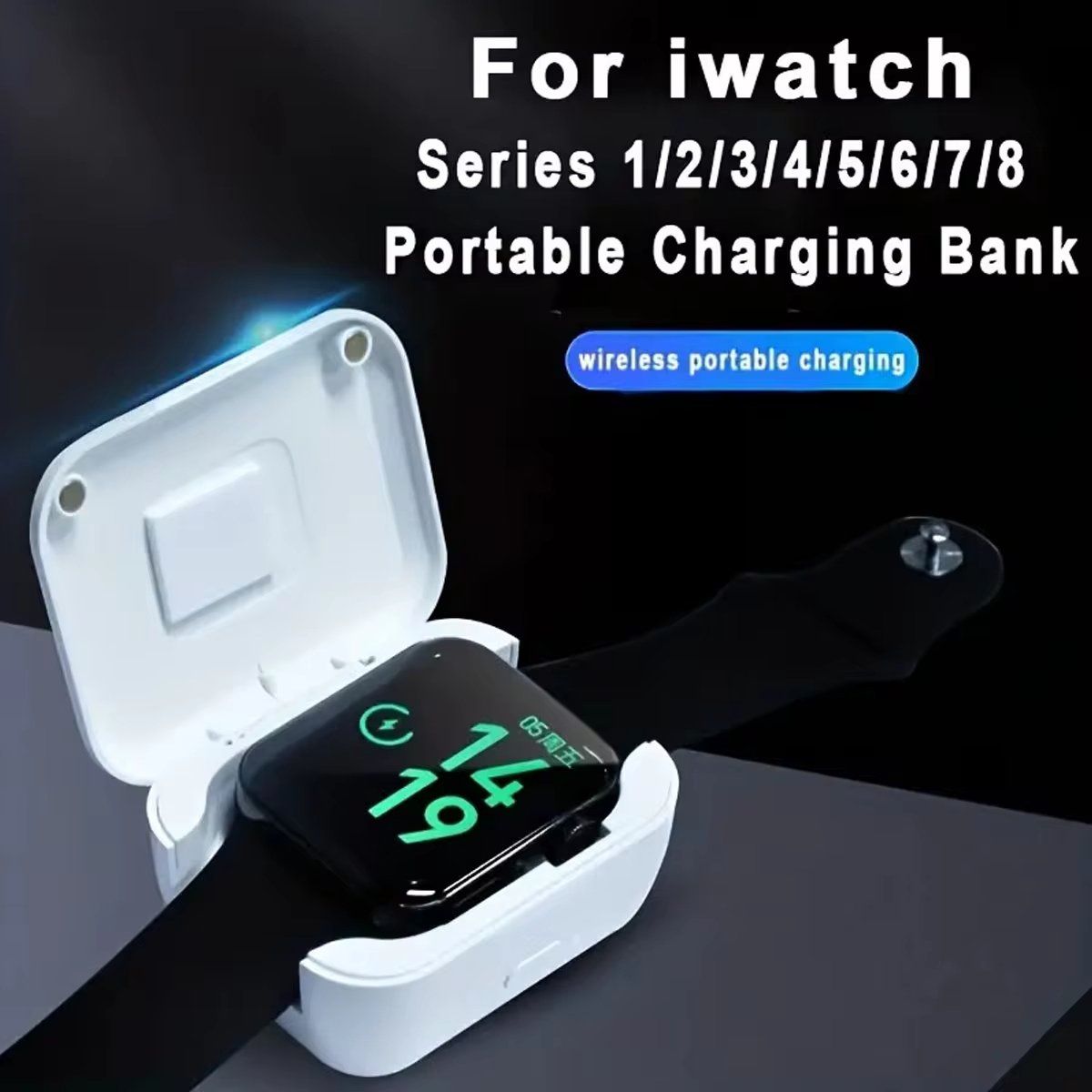 🔥Supertilbud! 38% rabat! - Bærbar trådløs powerbank til smartwatches
