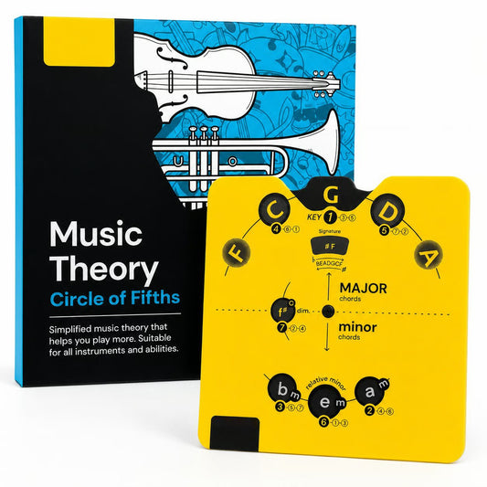 🔥 Sidste dag med 50 % rabat – »Circle of Fifths«-sæt med musikteori-hjul | Praktisk guide til akkorder, tonearter og sangskrivning for musikere🎹🎸💕