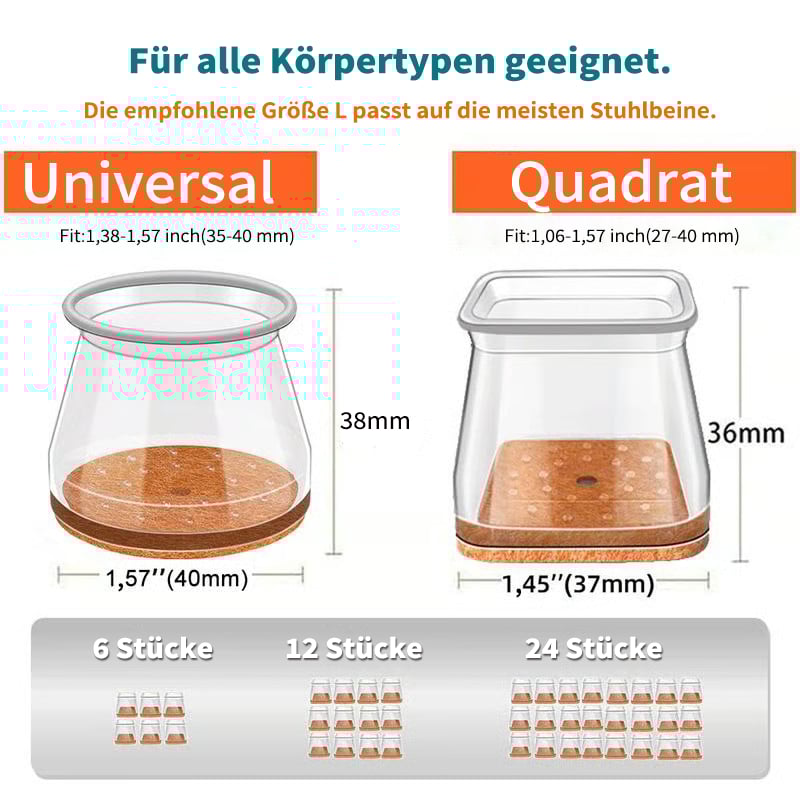 ✨ Universelle gummi-stolebeskyttere – Passer til alle stolebenformer, ridsefaste og holdbare, den ultimative løsning til beskyttelse af dine gulve.