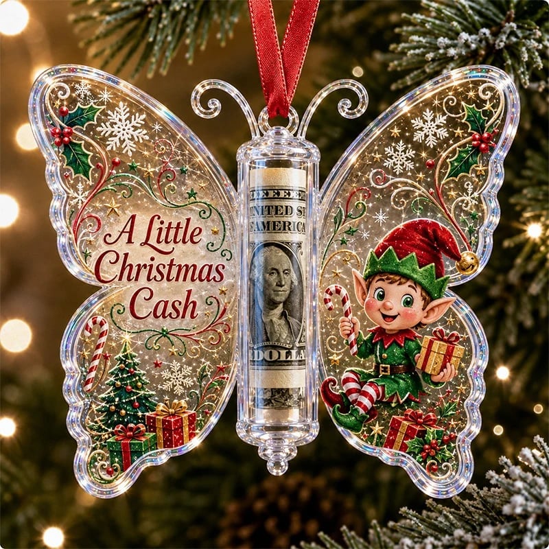 🦋💵 Julegave med sommerfuglepynt – En pengekasse til jul som minde 🎄✨