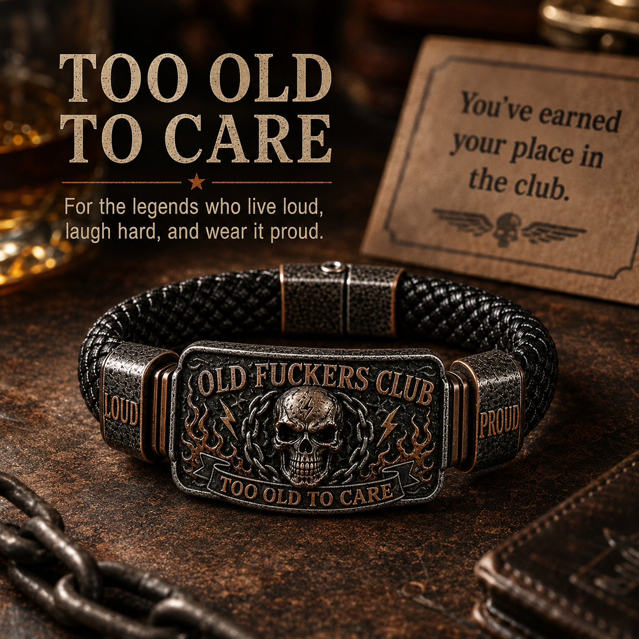 ☠️ Old Fuckers Club & Wild Freedom 🪓 | 2026 i begrænset oplag af vintage-armbånd