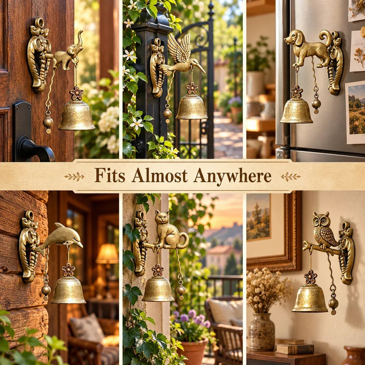 🔔✨ Vintage-Türglocke in Tierform zum Aufhängen | Wanddekoration für die Veranda und im Landhausstil