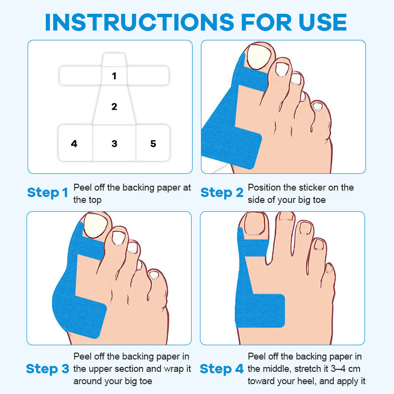 Forudskåret kinesiologitape til hallux valgus