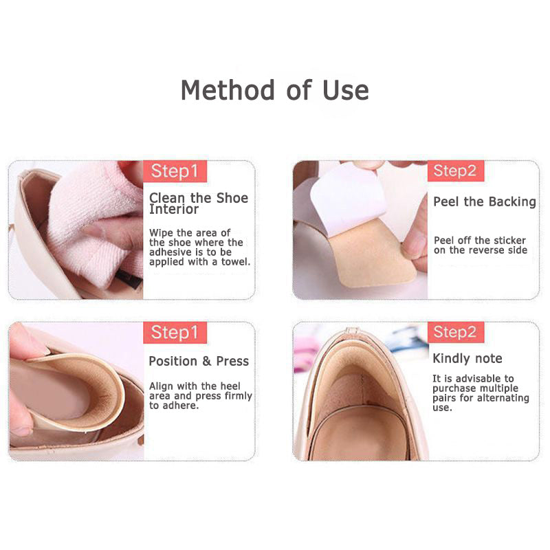 4D Anti-Blister Heel Grips - Stop med at glide og gnide (8 stk.)