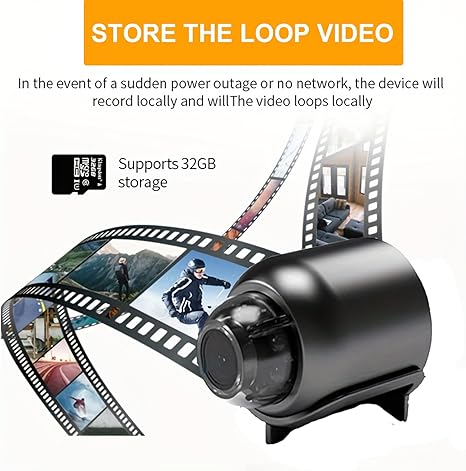 🔥Trådløse skjulte kameraer, kompakte indendørs- og udendørskameraer med fjernovervågningsfunktion.