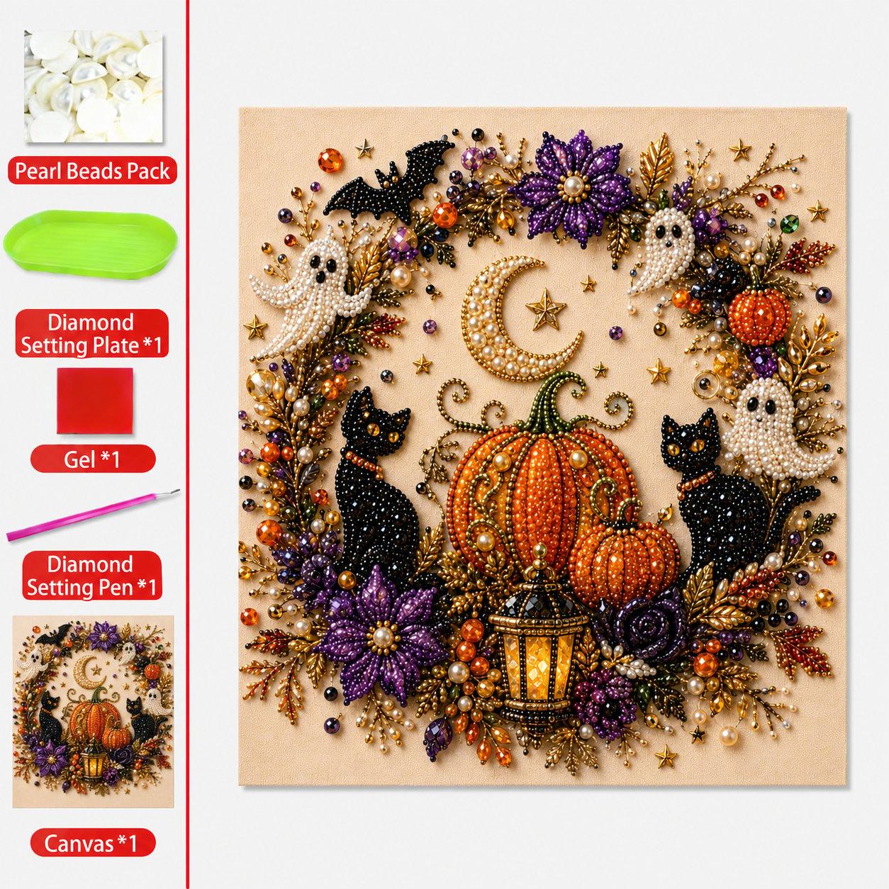 🔥 Sidste dag med 49 % rabat – 👻✨ Halloween-perlekunst-DIY-sæt – Forvandl små perler til uhyggelig-sød magi (📦Køb 2, få gratis fragt)