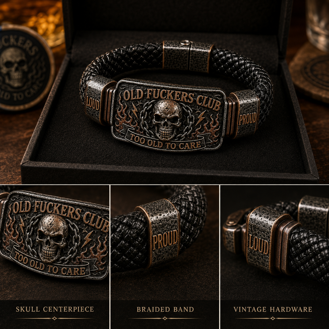 ☠️ Old Fuckers Club & Wild Freedom 🪓 | 2026 i begrænset oplag af vintage-armbånd