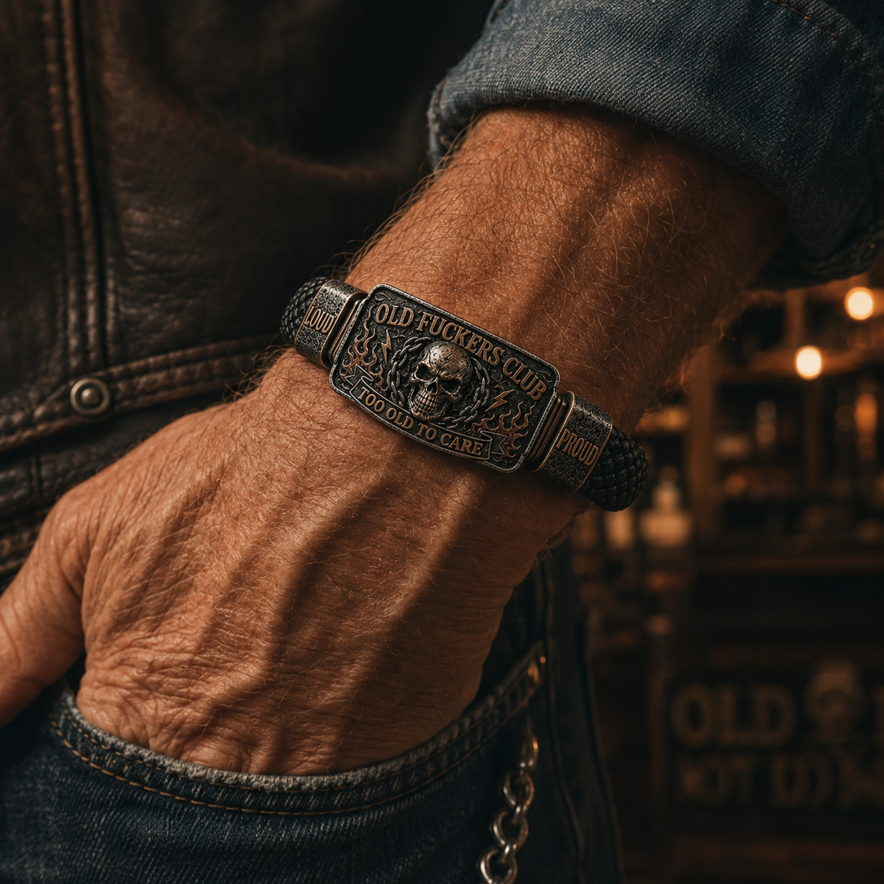 ☠️ Old Fuckers Club & Wild Freedom 🪓 | 2026 i begrænset oplag af vintage-armbånd