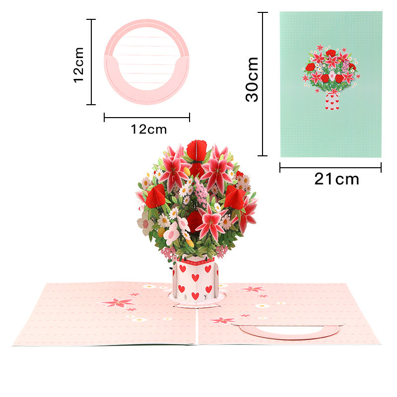 💌 Eksklusivt til Valentinsdag: 3D-pop-up-kort med kirsebærblomster – det ultimative minde for kortelskere ❤️
