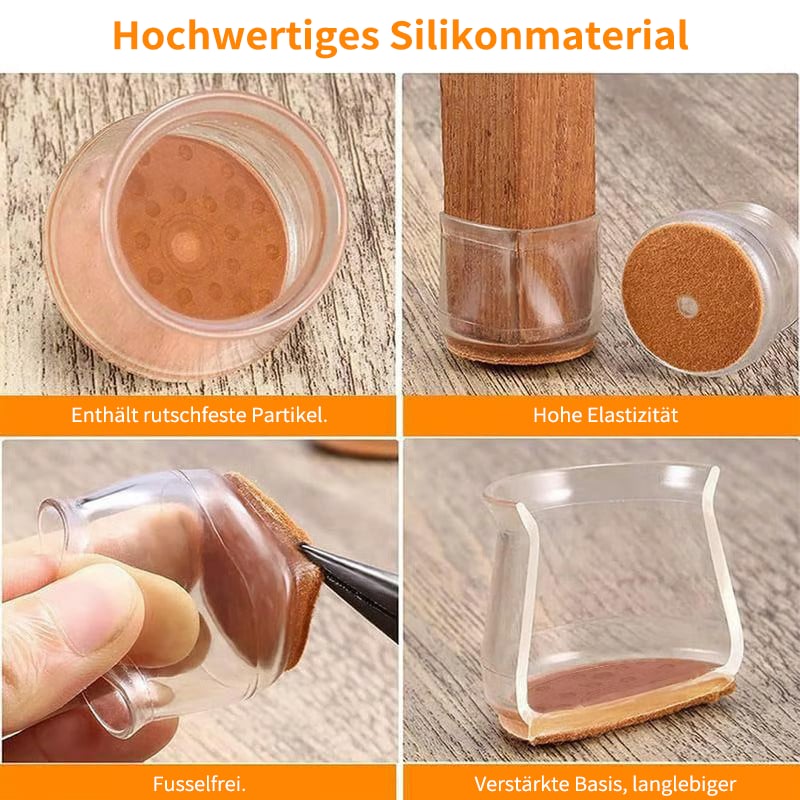 ✨ Universelle gummi-stolebeskyttere – Passer til alle stolebenformer, ridsefaste og holdbare, den ultimative løsning til beskyttelse af dine gulve.