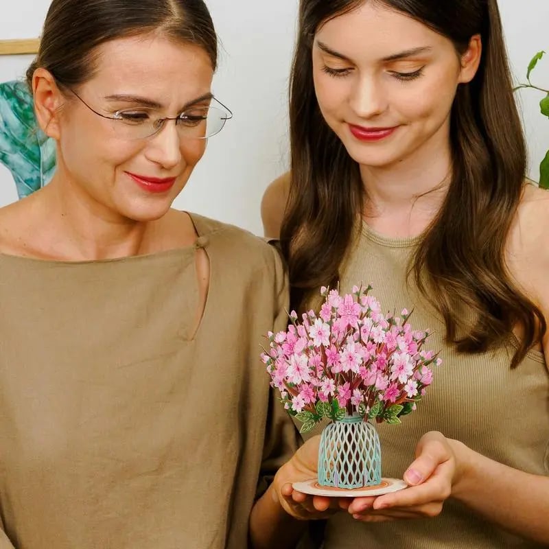 💌 Eksklusivt til Valentinsdag: 3D-pop-up-kort med kirsebærblomster – det ultimative minde for kortelskere ❤️