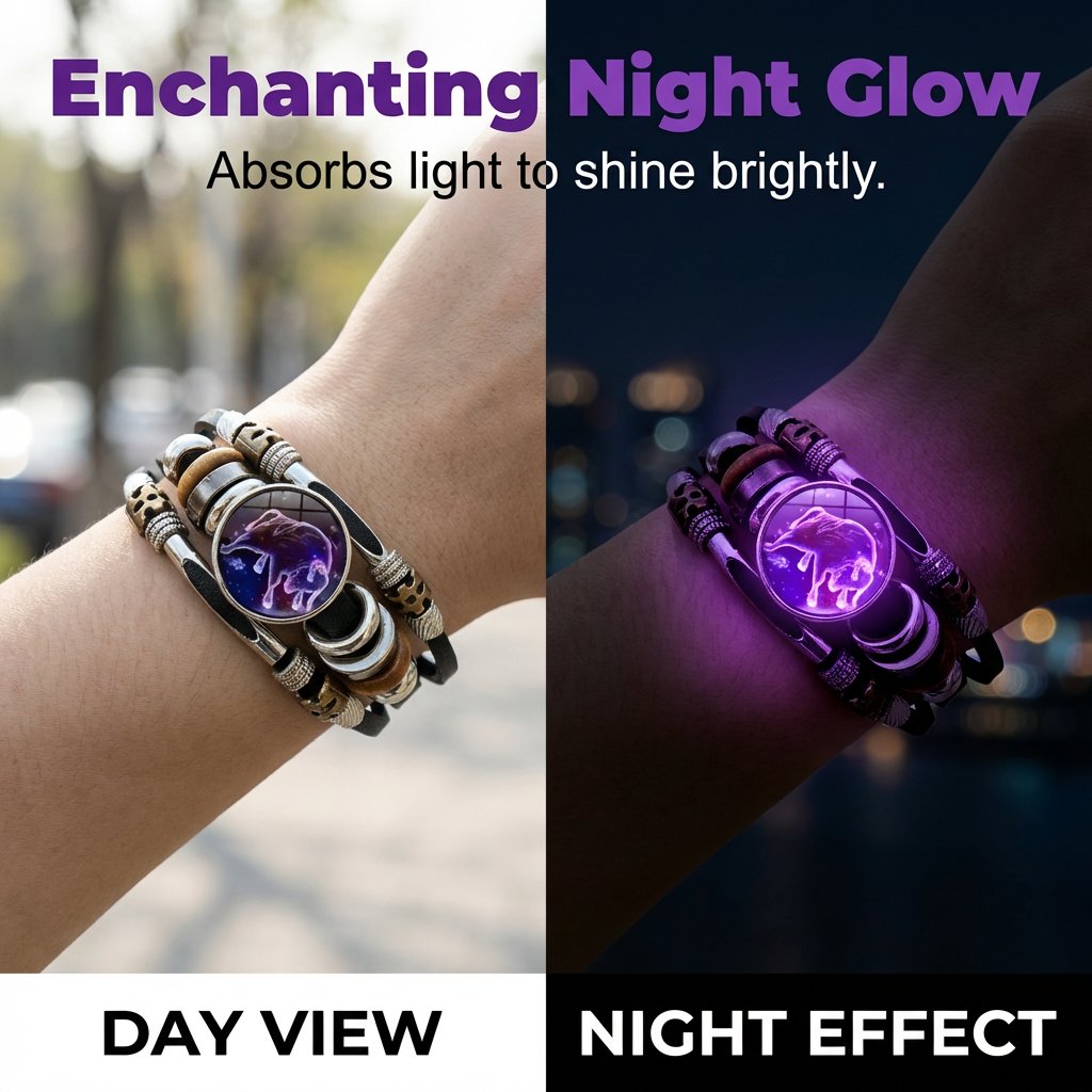 🌌 Armband med astrologiskt tecken som lyser upp i mörkret🌌