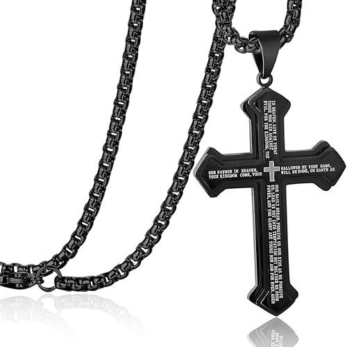 ✝️ Kreuz-Halskette mit dem Vaterunser