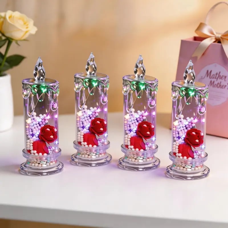 💖 Begrænset tilbud til mors dag 🌹 Lysestage i form af en rose