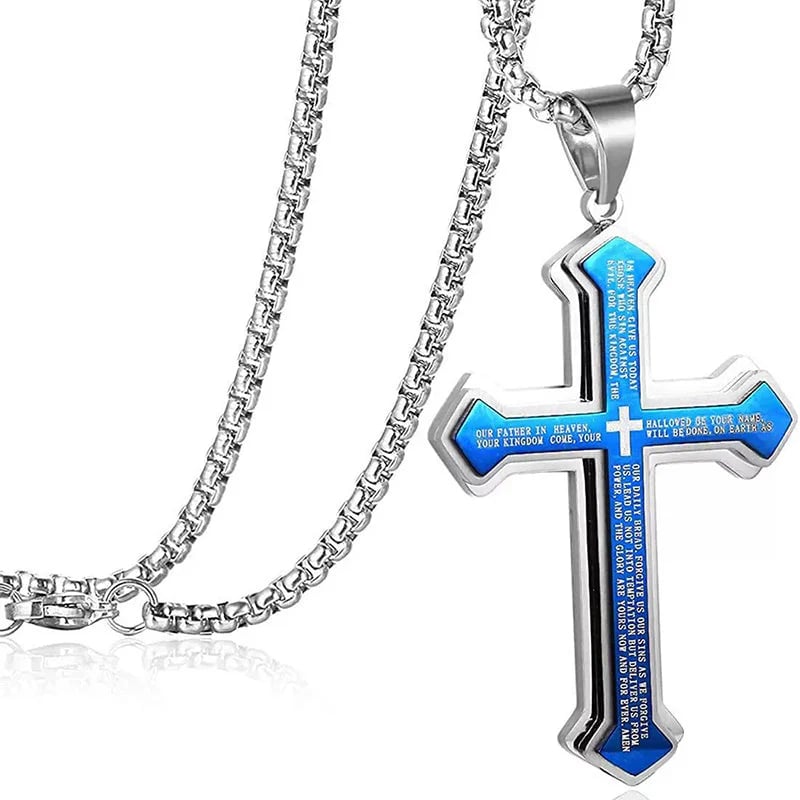 ✝️ Kreuz-Halskette mit dem Vaterunser