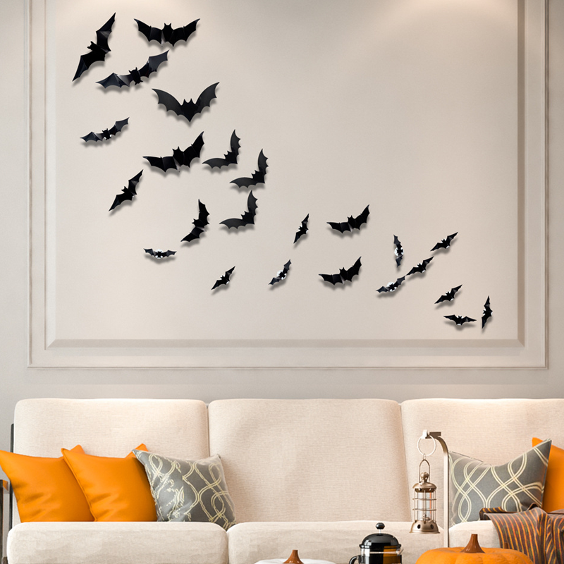 🦇Halloween-dekoration: 3D-LED-væglampe i form af en flagermus