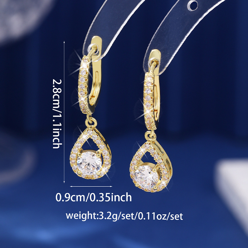 ✨Eleganta droppformade hängande hoop-örhängen